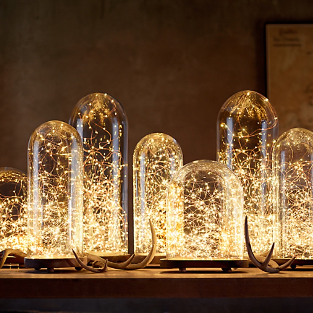 3 1920s FRENCH GLASS CLOCHES Restoration Hardware